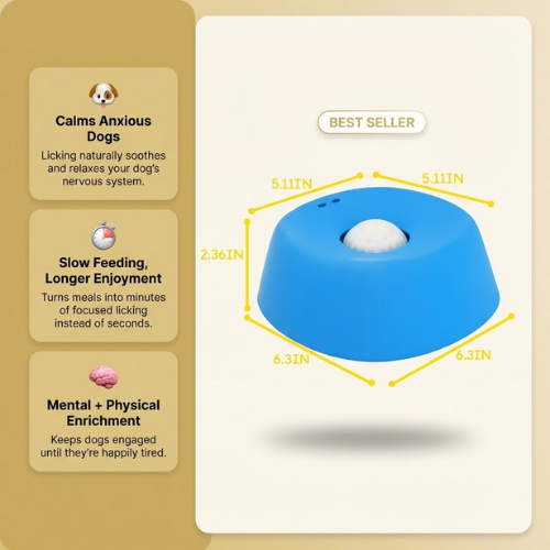 Yippie Slow Lick Bowl — Calming Feeder for Dogs